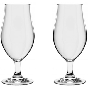 HappyGlass luxe kunststof bierglas - 2 stuks