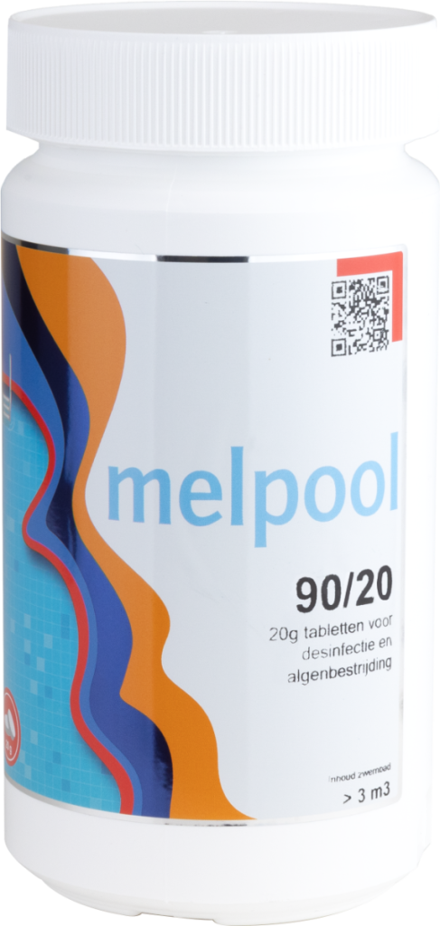 Zwembad chloor 20 grams 1 kg - Melpool kleine chloortabletten